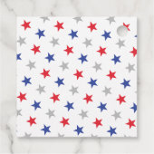 4 juli Rood wit en BBQ familienaam patriotic Bedankjes Labels (Achterkant)