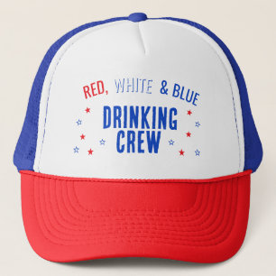 4 juli Rood, wit en blauw met sterren Trucker Pet