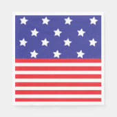 4 juli rood wit en blauw papieren servetten (Voorkant)