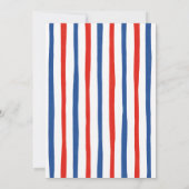 4 juli rood wit en twee verjaardagsuitnodiging kaart (Achterkant)