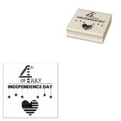 4 juli 	rubberstempel (Gestempeld)