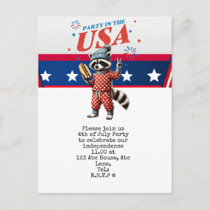 4 juli Save the Date Onafhankelijkheidsdag feest Briefkaart