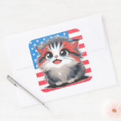 4 juli Schattige Kitten Sticker Blad (Envelop)