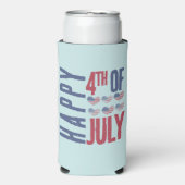 4 juli Schattigee Patriottische Amerikaanse vlag (Seltzer Voorkant)