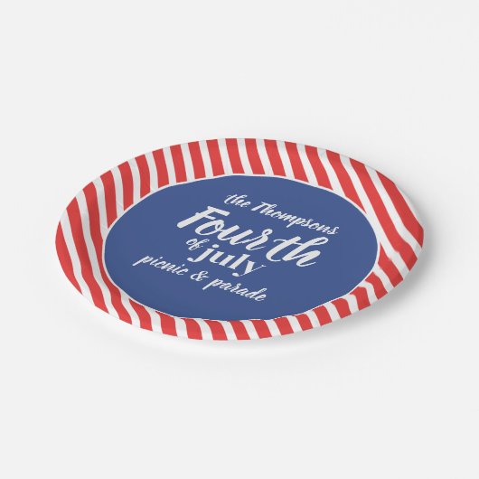 4 juli Schattigee zomer gewoonte Papieren Bordje (Gekanteld)