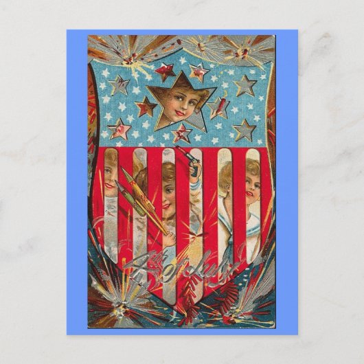 4 juli Schild Briefkaart (Voorkant)