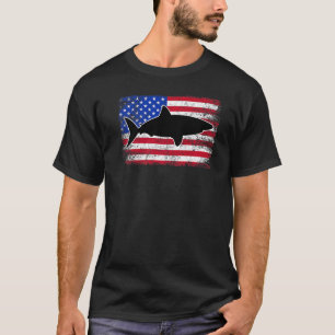 4 juli Shark Usa American Flag Shark Celebrat T-shirt