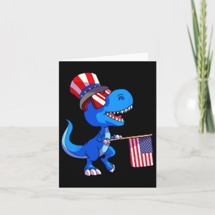 4 juli Shirt US Flag Dino Kinder Boys Patriottisch Kaart