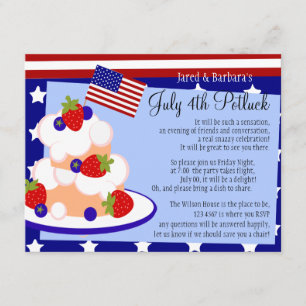 4 juli Shortcake Kaart