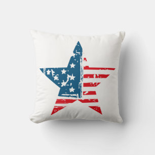 4 juli Sierkussen Amerikaanse vlag Star Grunge