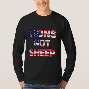 4 juli: Slagleeuwen, geen Amerikaanse vlag Pa T-shirt