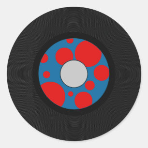 4 juli Sock Hop-feest Ronde Sticker