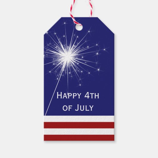 4 juli Sparkler Label 3 Cadeaulabel (Voorkant)