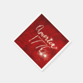 4 juli — Sparkler Red Leather Servet (Hoek)