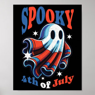 4 juli Spooky Funny Patriot Spooky Vierde van Poster