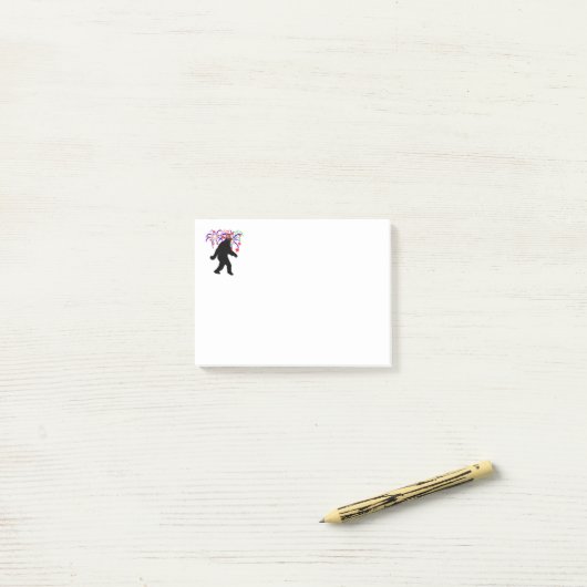 4 juli Squatchin' met vuurwerk Post-it® Notes (Op bureau)