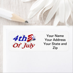 4 juli Star Stripes Etiket