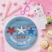 4 juli Starfish Papieren Bordje (Feest)