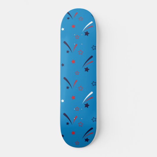 4 juli sterren en Fireworks Pattern Skateboard (Voorkant)