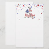 4 juli sterren Stripes Foil Balloons Briefpapier (Voorkant / Achterkant)
