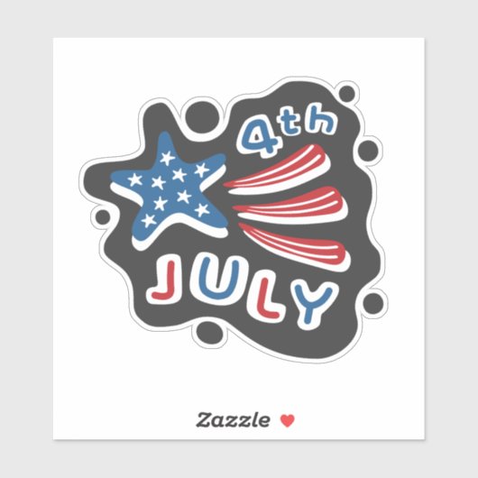 4 juli sticker (Vel)