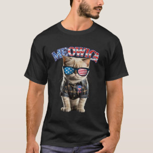 4 juli T-shirts Meowica USA Grappige Patriottische
