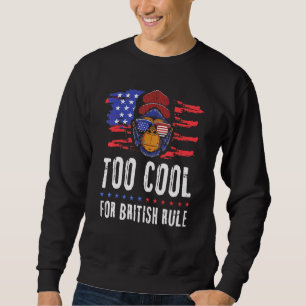 4 juli te cool voor het Britse regime American Fla Trui