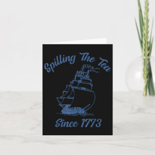 4 juli thee morsen sinds 1773 grappig retro kaart