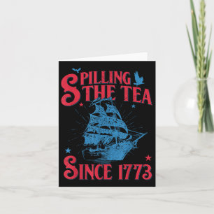 4 juli thee morsen sinds 1773 grappig retro kaart