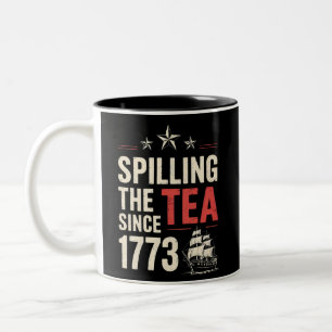 4 juli thee morsen sinds 1773 patriottisch tweekleurige koffiemok