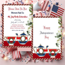 4 juli theepot middag High Tea Party