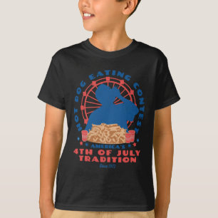 4 juli Traditie Hot Dog Eten Wedstrijd Grappig T-shirt
