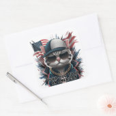 4 juli Trots Hipster Cat Sticker Sheet (Envelop)