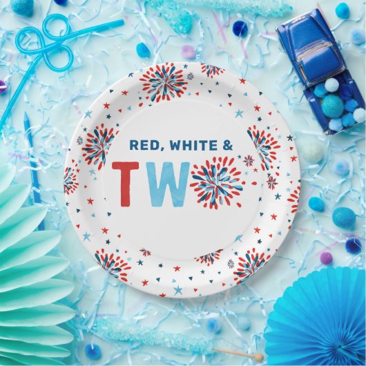 4 juli Tweede verjaardag Papieren Bordje (Feest)