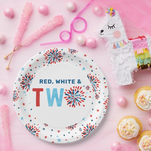 4 juli Tweede verjaardag Papieren Bordje (Feest)