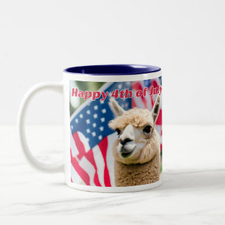 4 juli tweekleurige koffiemok