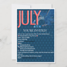 4 juli uitnodiging template | Patriottische onafh