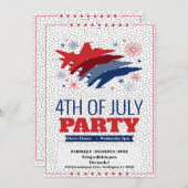 4 juli uitnodiging van de Barbeque Party inzake st (Voorkant / Achterkant)