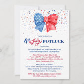 4 juli uitnodiging voor Potluck (Voorkant)