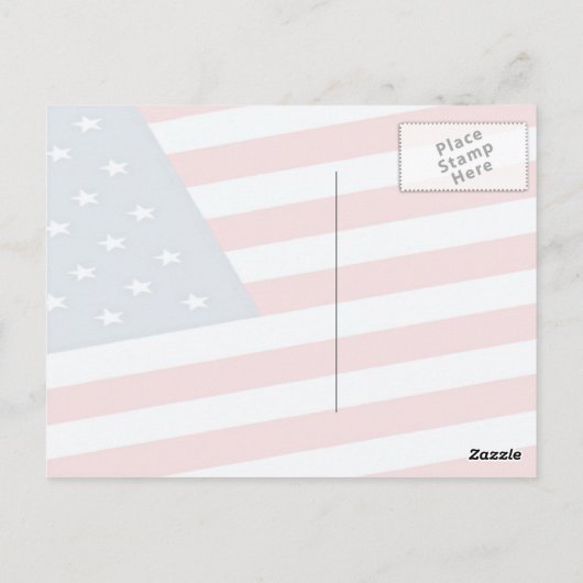  4 juli Uncle Sam en adelaar Briefkaart (Achterkant)