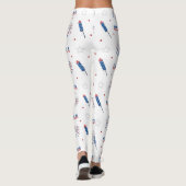 4 juli USA Independence Day Fireworks White Leggings (Achterkant)