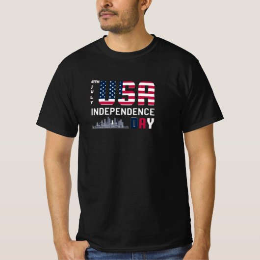 4 juli - USA Independence Day ontwerp T-shirt (Voorkant)