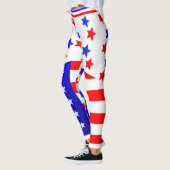 4 juli USA Rood Wit Blauw Sterren en Strepen Leggings (Links)