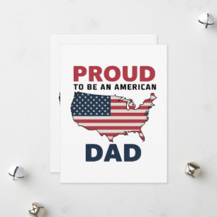 4 juli Vaderdag Patriotisch Feestdagenkaart
