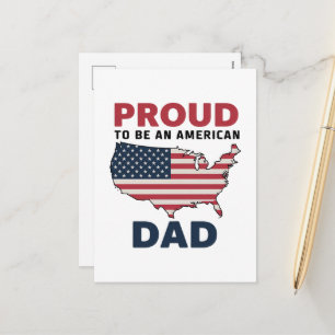 4 juli Vaderdag Patriotisch Feestdagenkaart