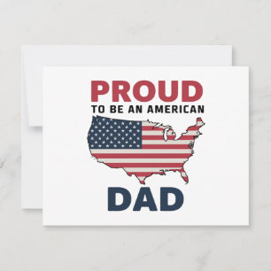 4 juli Vaderdag Patriotisch Kaart