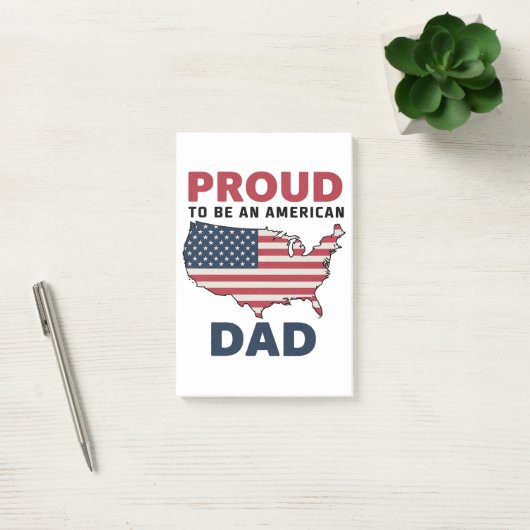 4 juli Vaderdag Patriotisch Post-it® Notes (Kantoor)