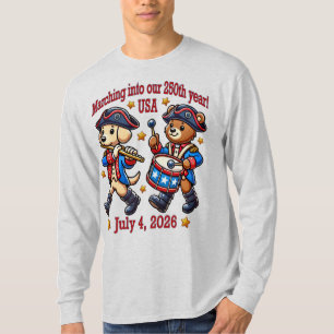 4 juli Verenigde Staten 250ste Jubileum Semiquince T-shirt