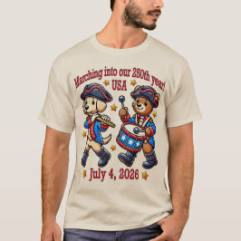 4 juli Verenigde Staten 250ste Jubileum Semiquince T-shirt