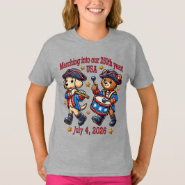 4 juli Verenigde Staten 250ste Jubileum Semiquince T-shirt